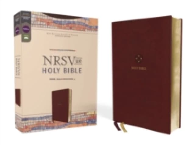 NRSVue, Holy Bible, Leathersoft, Burgundy, Comfort Print. Leather / fine binding. By Zondervan Books