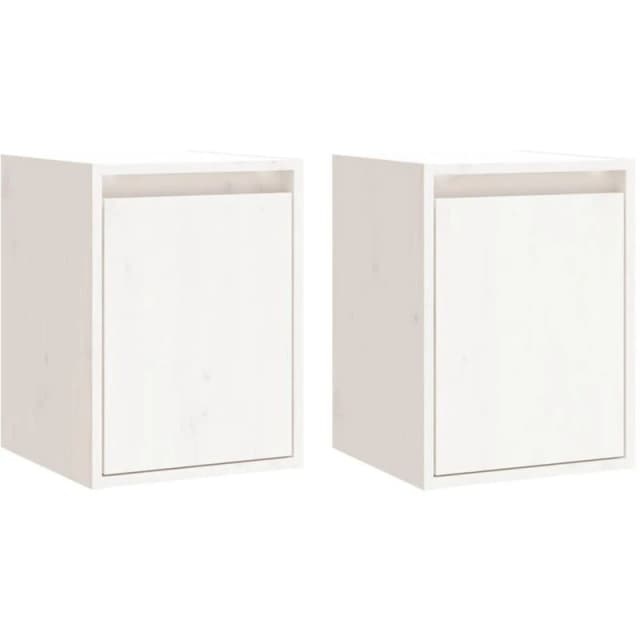 VIDAXL Vidaxl - Wall Cabinets 2 pcs White 30x30x40cm Solid Wood Pine 8720286840702