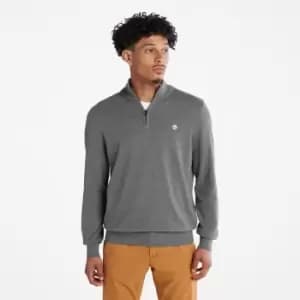Timberland Williams River Zip-neck Sweater For Men In Dark Grey Dark Grey, Size L