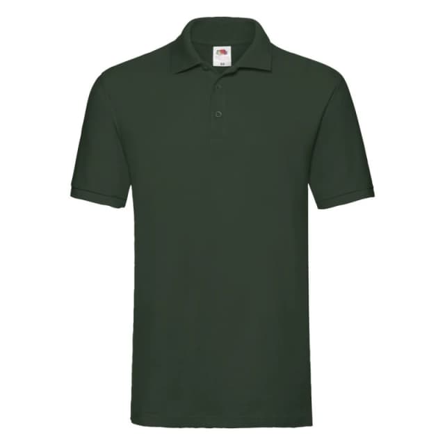 Fruit Of The Loom Fruit of the Loom Men Premium Pique Polo Shirt in Bottle Green Size: Small Bottle Green S Male 5063470860555