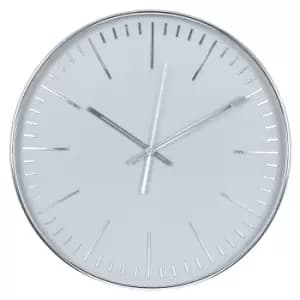 Celestial Silver & Grey Round Wall Clock