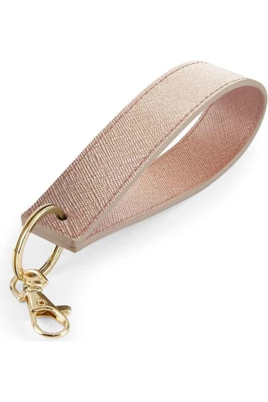 Bagbase Boutique Wristlet Keyring in Rose Gold Rose Gold Unisex One Size