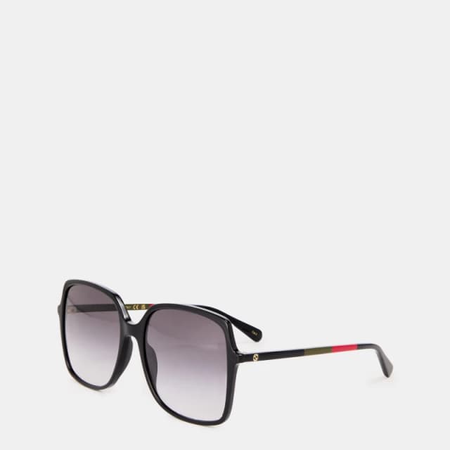 Gucci Womens Square Black Grey Gradient GG0544S Black Female One Size