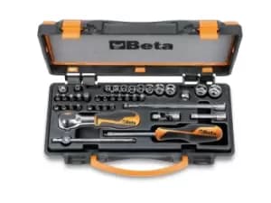 Beta Tools 900/C11HR 38pc 1/4" Drive Ratchet, Socket & Bit Set 009000980