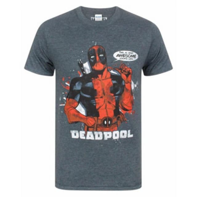 Marvel Marvel Men Short Sleeved T-Shirt in Grey Size: Small Grey S Male 5056210102824