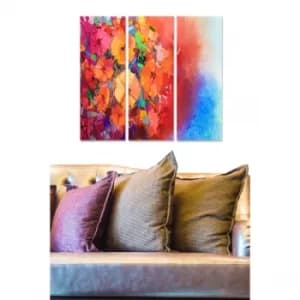 MDF78802 Multicolor Decorative MDF Painting (3 Pieces)