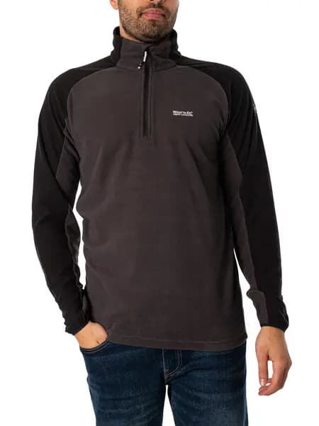 Regatta Elson II Lightweight Fleece Top Ash/Black S