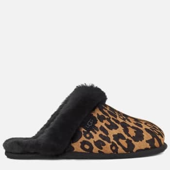 UGG Womens Scuffette Ii Panther Print Slippers - Butterscotch - UK 3