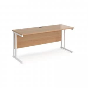 Maestro 25 WL Straight Desk 1600mm x 600mm - White Cantilever Frame b