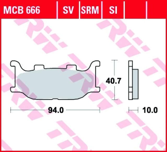 TRW Lucas Brake pad MCB666