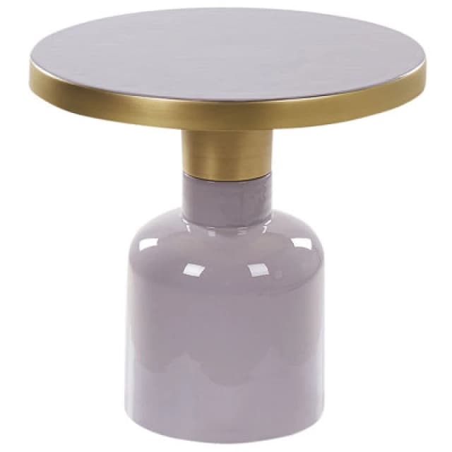 Beliani Side Table Lomita Metal Violet