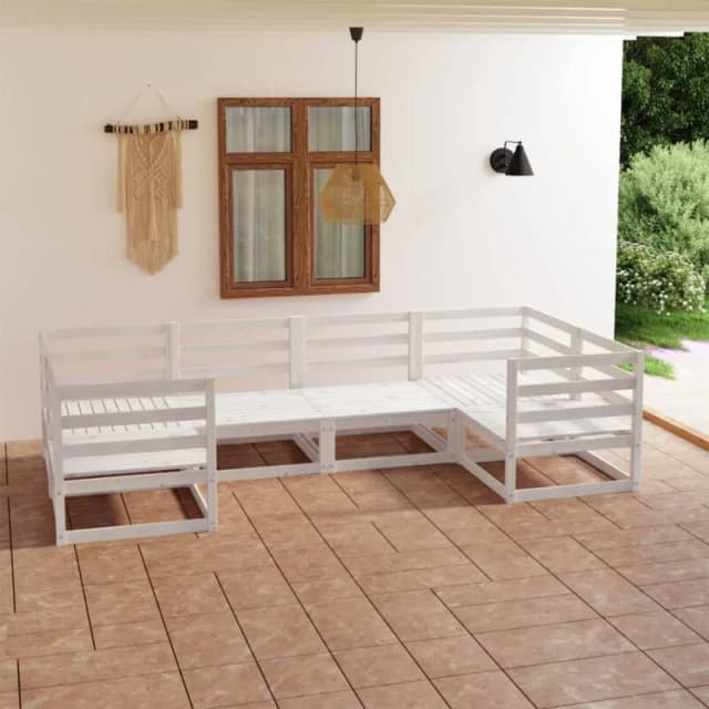 VIDAXL 6 Piece Garden Lounge Set Solid Wood Pine Vidaxl 8720286473436
