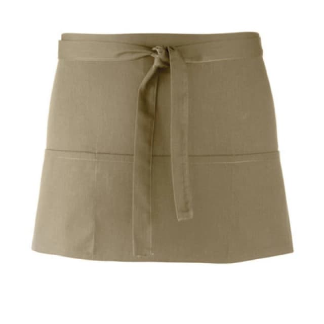 Premier Premier Colours 3 Pocket Short Apron in Olive Olive One Size Unisex 5063470680986