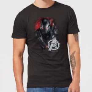 Avengers Endgame War Machine Brushed Mens T-Shirt - Black