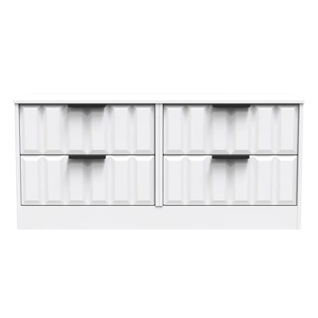 Ready Assembled 2 U Seattle 4 Drawer Bed Box (Ready Assembled) in White Size: Small White Unisex Small
