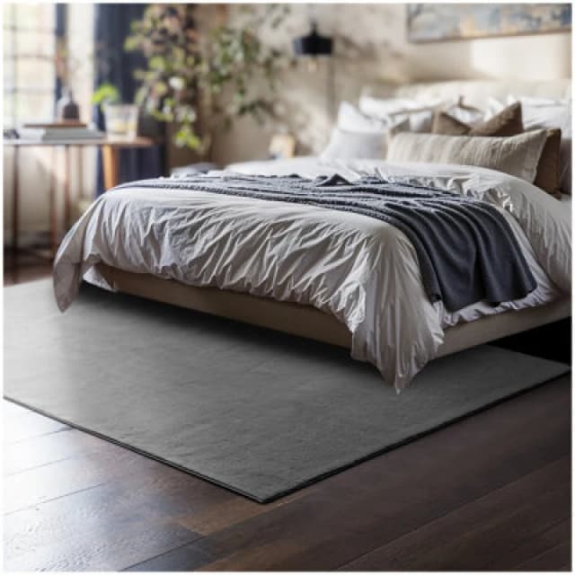 Tectake Rug Zonelle - Short Pile And Ultra-Soft, Rectangular Or Round 120 X 170 Cm - Grey