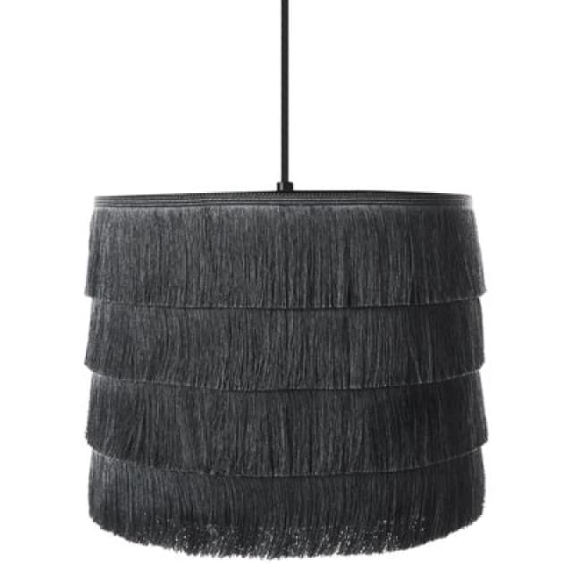 Beliani Pendant Lamp Suapure Fabric Black