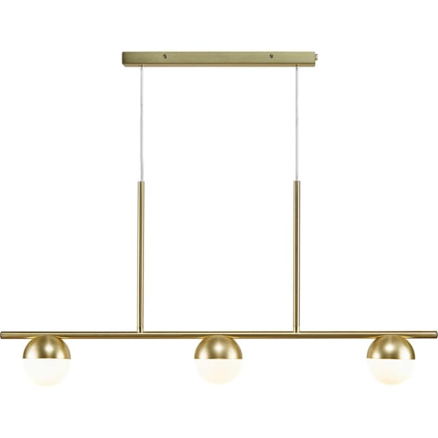Nordlux Contina Indoor Pendant Rail Light Brass Metal G9 Light Hand Blown Glass, IP20 in Gold Gold Unisex