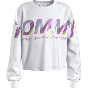 Tommy Hilfiger Multi LS T Shirt - White YBR