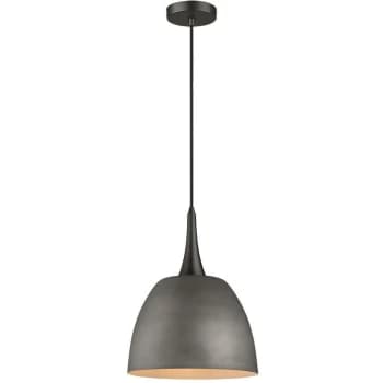 Spring Lighting - 1 Light Dome Ceiling Pendant Black, Cement, E27