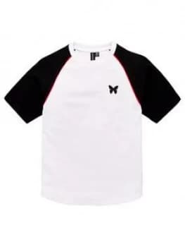 Good For Nothing Boys Raglan Short Sleeve T-Shirt - White