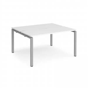 Adapt II Sliding top Back to Back Desk s 1400mm x 1200mm - Silver Frame