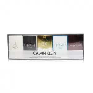 Calvin Klein Mens Mini Set Gift Set 10ml CK One Eau de Toilette + 10ml Eternity Eau de Toilette + 10ml CK One Gold Eau de Toilette + 10ml Eternity Air