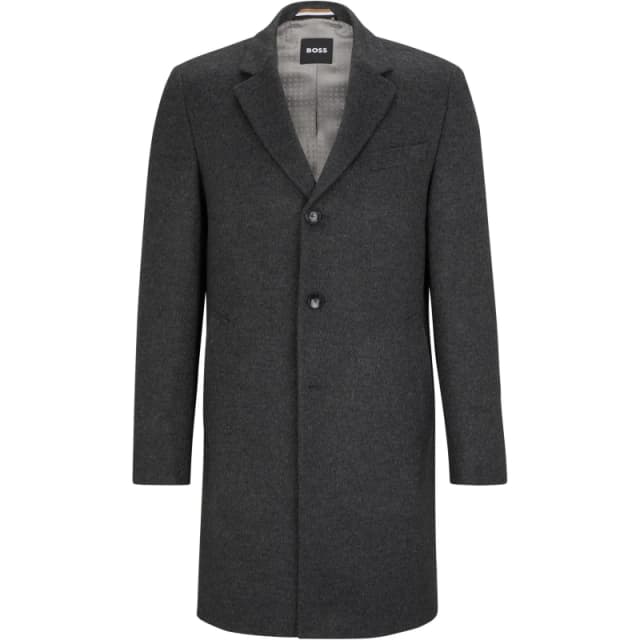 Boss Mens Hyde Tailored Fit Long Formal Coat Grey male 36 (46)