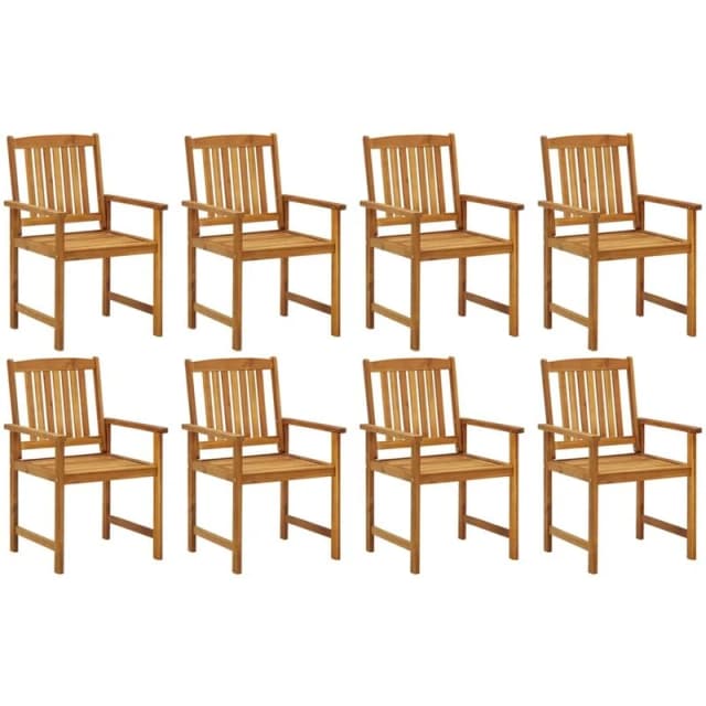 VIDAXL Garden Chairs 8 pcs Solid Acacia Wood Vidaxl 8720286507421