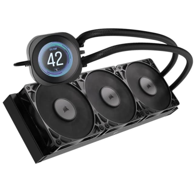 Corsair Nautilus 360 RS LCD 360mm AIO Liquid CPU Cooler - Black - CW-9061033-WW