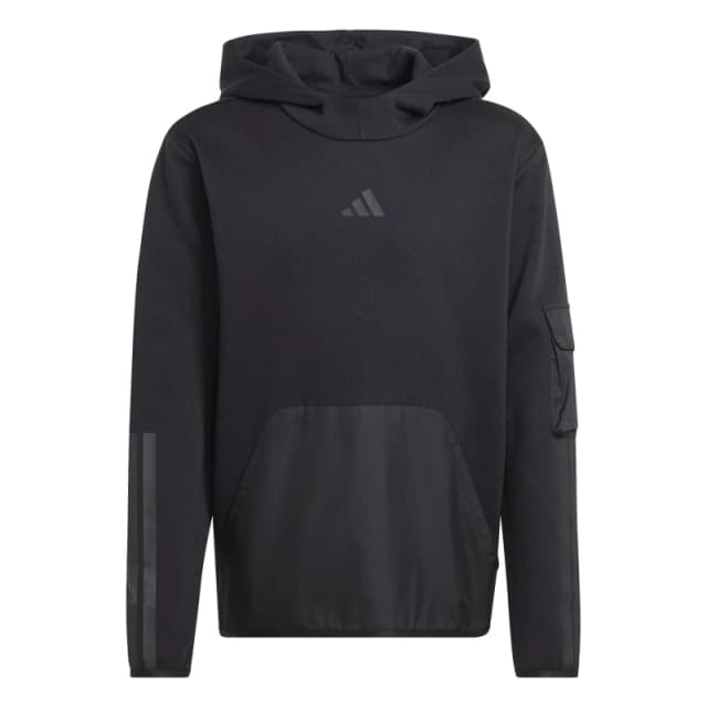 adidas Utility Fleece Hoodie Juniors Black male 7-8 Years