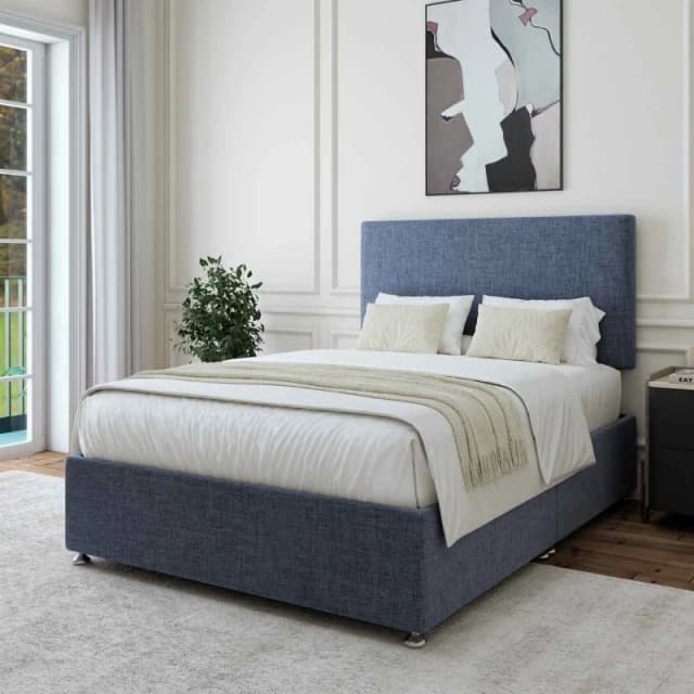 Bedmaster Bedmaster Rhodes Velvet Ottoman Bed And Neptune Spring Mattress in Light Stone Size: King Light Stone King Unisex 9504775328662