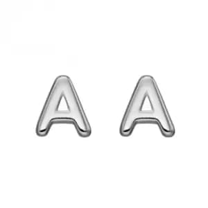 Initial A Sterling Silver Stud Earrings E6018