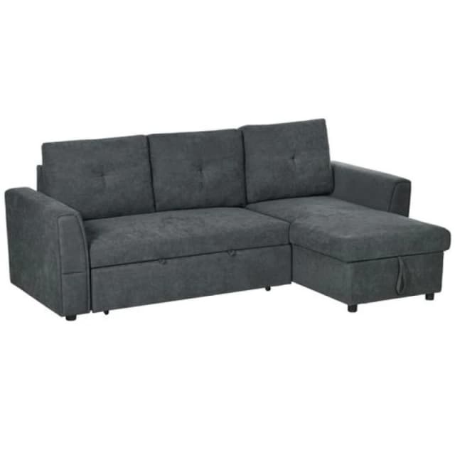 HOMCOM 3 Seater Sofa Bed - Homcom 5056725574185