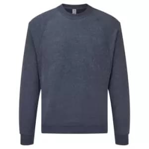 Fruit Of The Loom Mens Raglan Sleeve BelcoroA Sweatshirt (M) (Heather Navy)