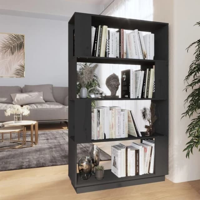 VIDAXL Vidaxl - Book Cabinet/Room Divider Grey 80x25x132cm Solid Wood Pine 8720286906040