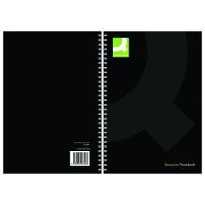 Q-Connect Hardback Wirebound Book A5 Black Pack of 3 KF03728