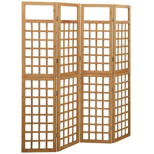VIDAXL 4-Panel Room Divider/Trellis Solid Fir Wood 161x180cm Vidaxl 8720286452622