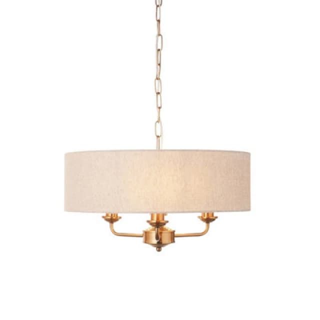 EDITE Harrington 3-Light Pendant in Vintage Brass Natural ONE SIZE