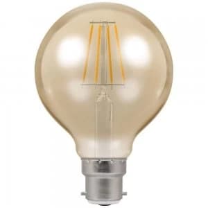 Crompton LED Globe G80 BC B22 Filament Antique 5W Dimmable - Extra Warm White