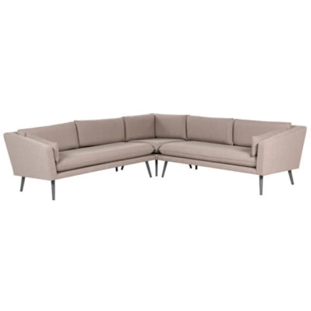 Beliani Garden Corner Sofa 5 Seater Loretello Beige