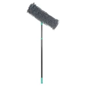 JVL Super-Absorbent Chenille Extendable Flat Floor Mop Grey/Turquoise