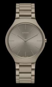 Rado True Thinline Les Couleurs Le Corbusier Grey brown natural umber 32141 Unisex watch - Water-resistant 3 bar (30 m), High-tech ceramic, brown