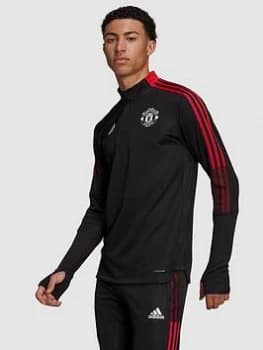 adidas Manchester United 21/22 Warm Up Top - Black Size M Men