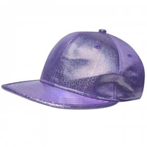 Crafted Bling Flat Peak Cap Junior Girls - Purple