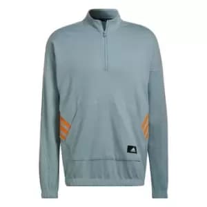 adidas TRVL 3-Stripes 1/4-Zip Sweatshirt Mens - Grey