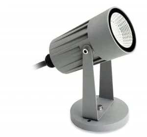 LED 1 Light Outdoor Wall Light & Spike Spot Silver IP44