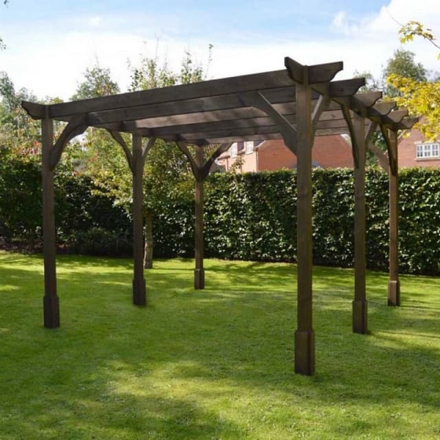 Rutland County Garden Furniture Ltd Premium Pergola - Wood - L180 x W180 x H270cm - Rustic Brown Brown Unisex
