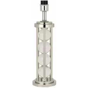 Luxury Modern Table Lamp Light base Polished Nickel Crystal Spheres Bulb Holder