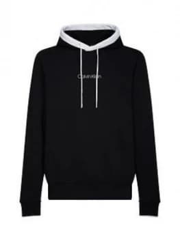 Calvin Klein Jeans Small Logo Tipped Hoodie - Black
